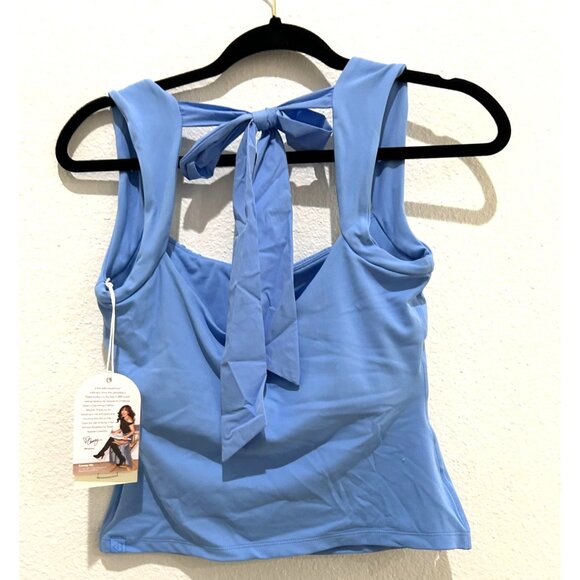 NWT Blogilates Blue Bow Back Tank - Women's M - MSRP $25 - Picture 3 of 6